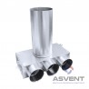 Skrzynka rozprężna trzy-króćcowa 3x75mm pod anemostat ø125