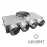 Skrzynka rozprężna cztero-króćcowa 4x75mm pod anemostat ø160 krótka