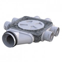 Rozdzielacz przelotowy 6-króćcowy fi 75mm / 125mm