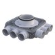 Rozdzielacz 6-króćcowy fi 75 mm / 160mm przyłącza potrójne