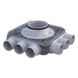 Rozdzielacz 6-króćcowy fi 75 mm / 160mm przyłącza potrójne