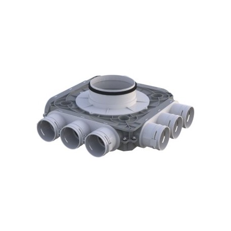 Rozdzielacz 6-króćcowy fi 75 mm / 160mm przyłącza potrójne