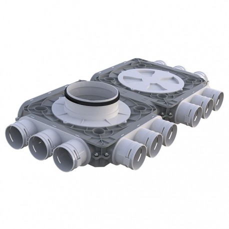 Rozdzielacz podwójny 12-króćcowy fi 75 mm / 160mm